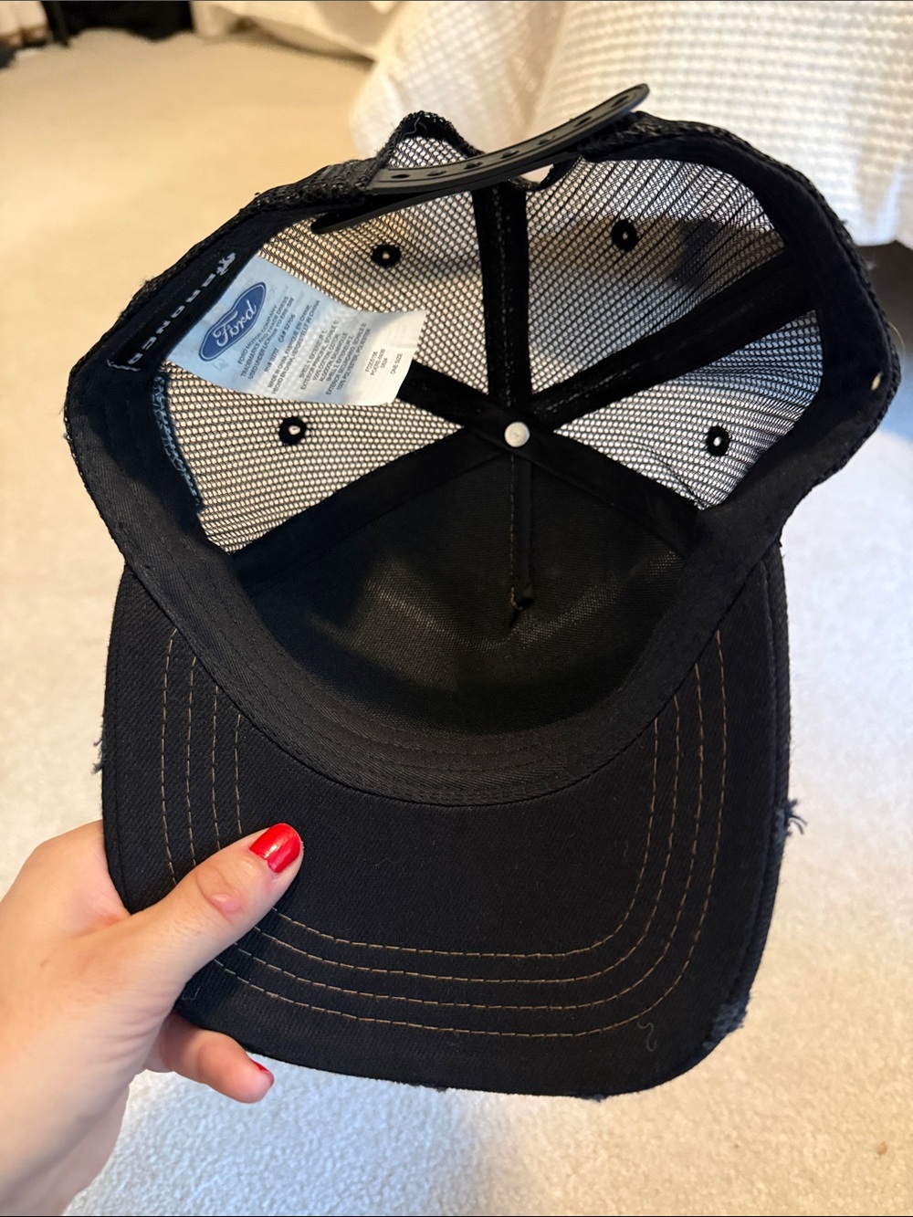 Ford Bronco Brown and Black Mesh Trucker Hat - Picture 3 of 3